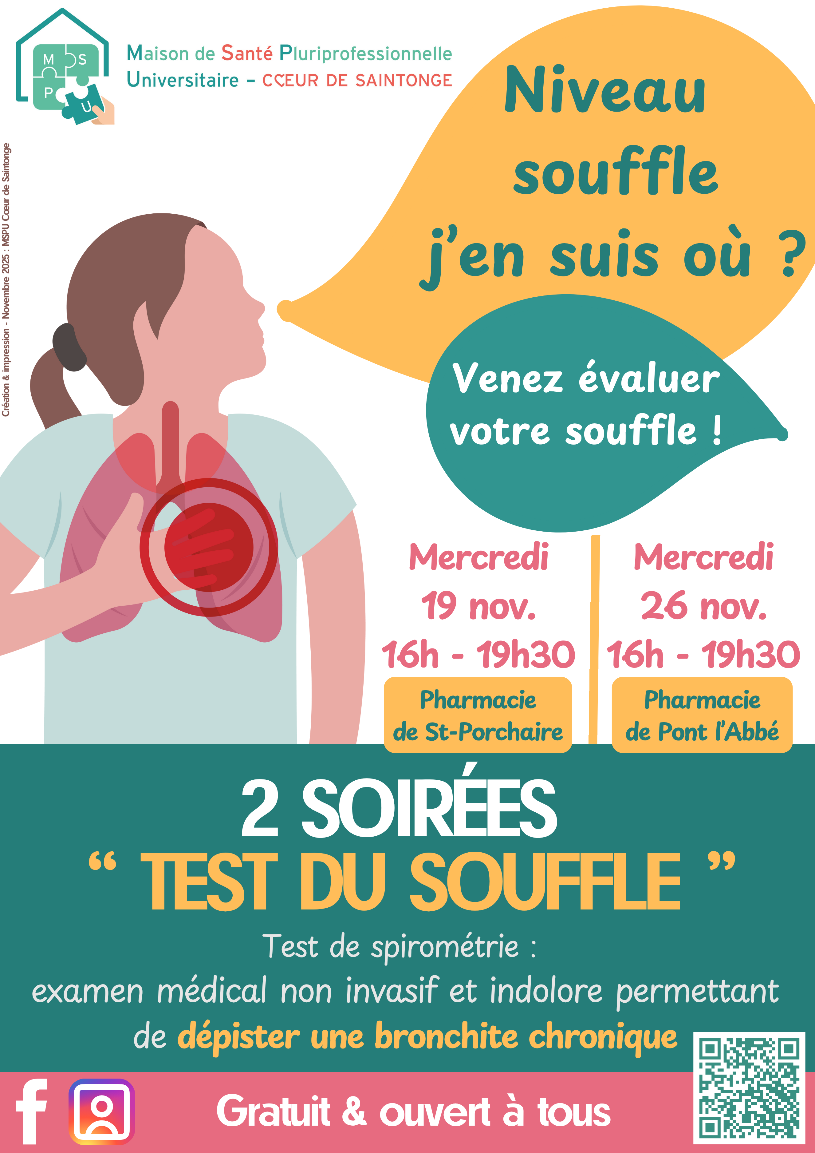Affiche Soirées dépistage BPCO Novembre 2025