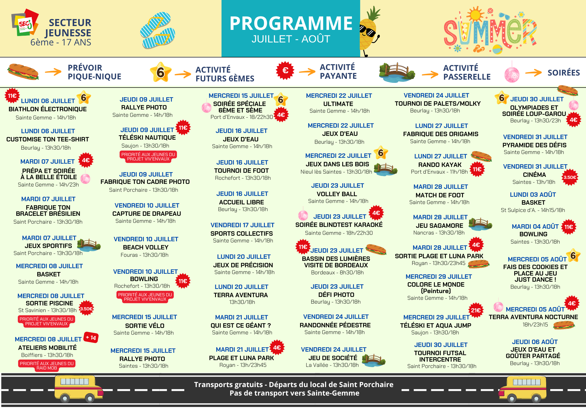 Programme t verso
